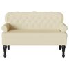vidaXL Bench Cream 119.5 x 64.5 x 75 cm Faux Leather