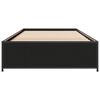 vidaXL Bed Frame without Mattress Black 100x200 cm