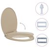 vidaXL Soft-Close Toilet Seat Beige Oval