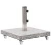 vidaXL Parasol Base | Grey | Granite Base with Stainless Steel Tube | 30 kg