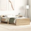 vidaXL Bed Frame without Mattress Sonoma Oak 90x190 cm Single Engineered Wood