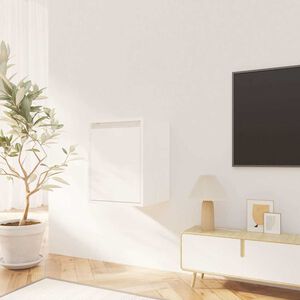 vidaXL Wall Cabinet White 30x30x40 cm Solid Wood Pine
