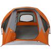 vidaXL Camping Tent Cabin 4-Person Grey and Orange Waterproof