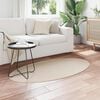 vidaXL Area Rugs Oval HUARTE Beige 150 x 80 cm 100% Polyester