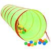 vidaXL Children Play Tunnel with 250 Balls Green 175 cm Polyester