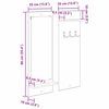 vidaXL Wall-Mounted Coat Rack Old Wood 70 x 10 x 90 cm Engineered wood