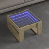 vidaXL Coffee Table with Infinity LED Sonoma Oak 50x53x30 cm