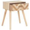 vidaXL Bedside Cabinet with Drawer 44x30x58 cm Solid Wood