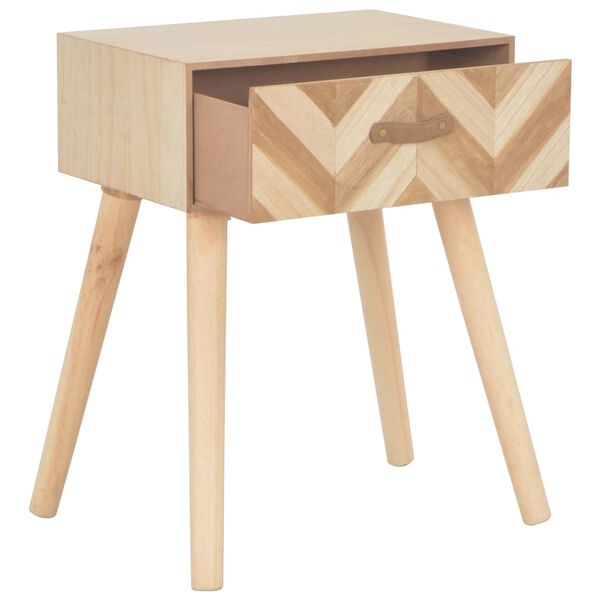 vidaXL Bedside Cabinet with Drawer 44x30x58 cm Solid Wood