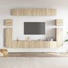 vidaXL 8 Piece TV Cabinet Set Sonoma Oak Engineered Wood