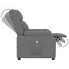 vidaXL Massage Chair Grey Faux Leather