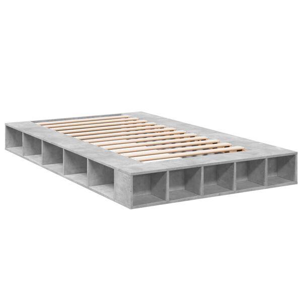 vidaXL Bed Frame without Mattress Concrete Grey 120x200 cm