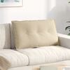 vidaXL Back Pillow Cream 80 x 50 cm Microfibre Fabric