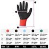 vidaXL Work Gloves 24 pcs Red and Black 9 / L Latex Coating