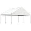 vidaXL Gazebo with Roof White 4.46x5.88x3.75 m Polyethylene