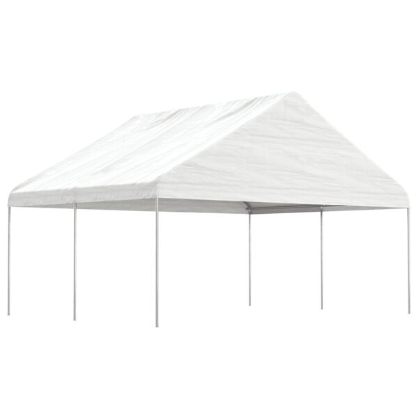 vidaXL Gazebo with Roof White 4.46x5.88x3.75 m Polyethylene