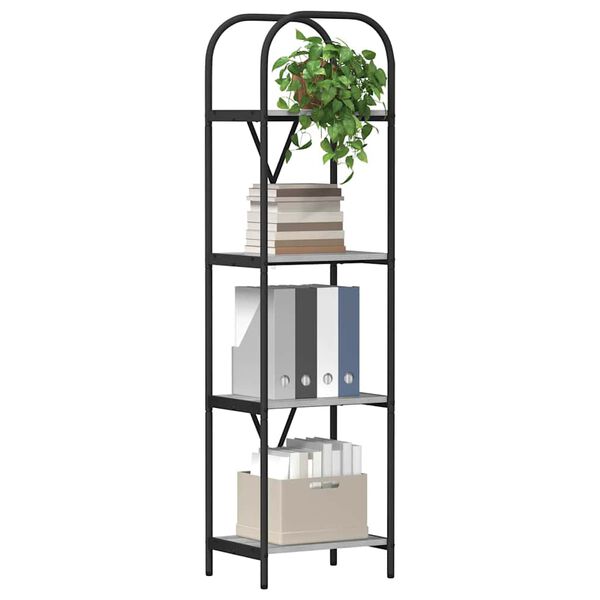 vidaXL Bookshelf Grey Sonoma 40 x 30 x 146 cm Engineered wood
