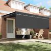 vidaXL Retractable Awning Manual Yellow and White 350 x 250 cm