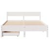 vidaXL Bed Frame without Mattress White 120x190 cm Small Double Solid Wood Pine