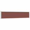 vidaXL Side Awning | Brown fabric and grey steel
