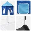 vidaXL Kids'Loft Bed Frame with Curtains, Arch, Slide, Tower