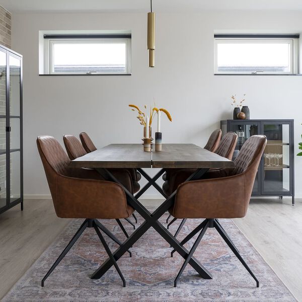 House Nordic Dining Chair with Swivel Ava Brown