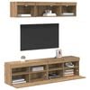 vidaXL TV Wall Units with LED 5 pcs Artisan Oak 80 x 30 x 40 cm
