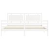 vidaXL Bed Frame without Mattress White 200x200 cm Solid Wood