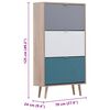 Finori Shoe Cabinet 42 Sonoma Oak and Tricolour