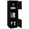vidaXL Highboard Black 38x35x117 cm Solid Wood Pine