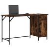 vidaXL Computer Desk Smoked Oak 131x48x75 cm Engineered Wood