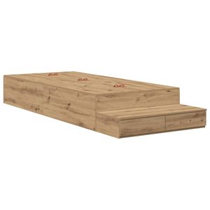 vidaXL Storage Bed Frame Artisan Oak 100 cm Engineered Wood