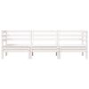 vidaXL Garden Sofa 3-Seater White Solid Wood Pine