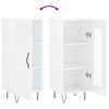 vidaXL Sideboard High Gloss White 34.5x34x90 cm Engineered Wood