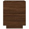 vidaXL Bedside Cabinets with LED Lights 2 pcs Brown Oak Engineered Wood