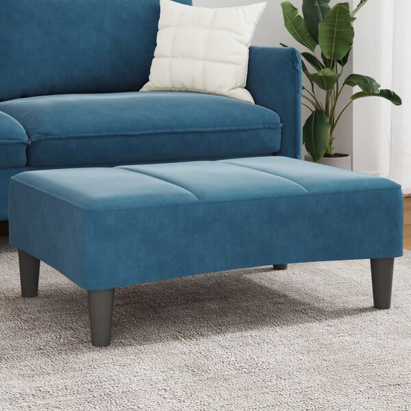 vidaXL Footstool Blue 77x55x31 cm Velvet