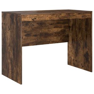 vidaXL Desk Smoked Oak 100 x 50 x 76 cm