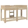 vidaXL Bunk Bed for Kids Sonoma Oak 75 x 190 cm Engineered Wood