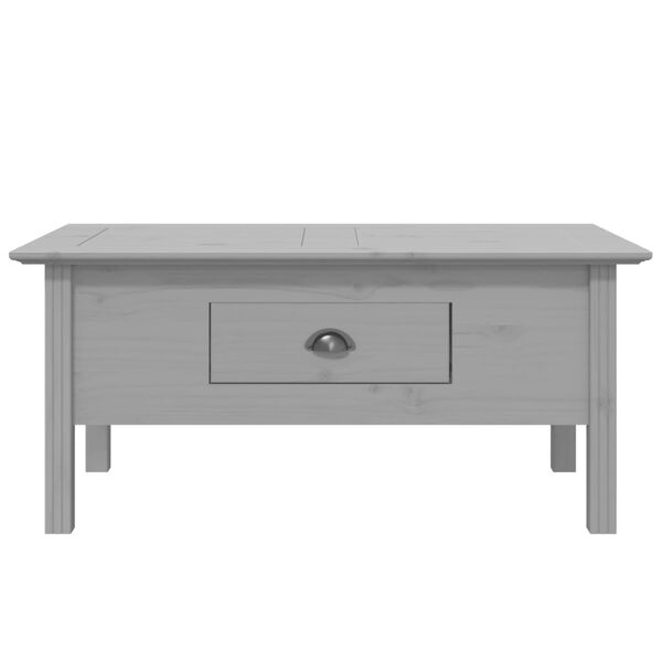 vidaXL Coffee Table BODO Grey 100x55x45 cm Solid Wood Pine