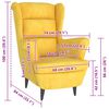 vidaXL Armchair Mustard Yellow Velvet