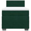 vidaXL Box Spring Bed with Mattress Dark Green 90x200 cm Velvet