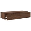 vidaXL Wall Shelf with Drawers Brown Oak 80x33x17 cm Engineered Wood