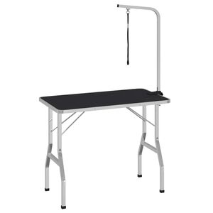 vidaXL Adjustable Dog Grooming Table with 1 Loop