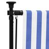 vidaXL Outdoor Roller Blind Blue and White 200x270 cm Fabric&Steel