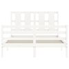 vidaXL Bed Frame without Mattress White 140x190 cm Solid Wood