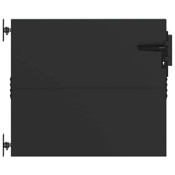 vidaXL Garden Gate with Lock Black 85 x 100 cm Powder-coated steel