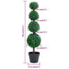 vidaXL Artificial Boxwood Plant with Pot Ball Shaped Green 90 cm