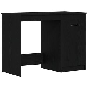 vidaXL Desk Black Oak 100 x 50 x 76 cm Engineered Wood