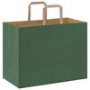 vidaXL Paper Bags 50 pcs with Handles Green 32x17x25 cm