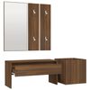 vidaXL Hallway Furniture Set Brown Oak Engineered Wood